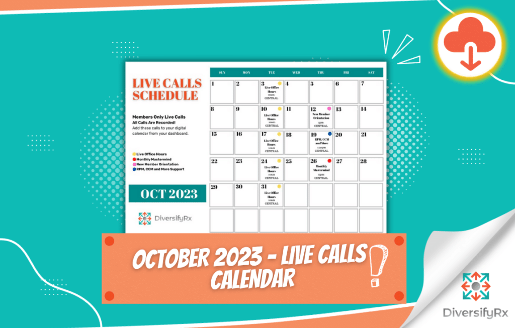 October 2023 Live Calls Calendar Image