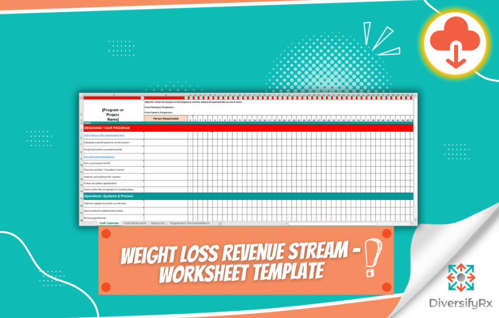 Weight Loss Revenue Stream – Worksheet Template - Pharmacy Badass ...