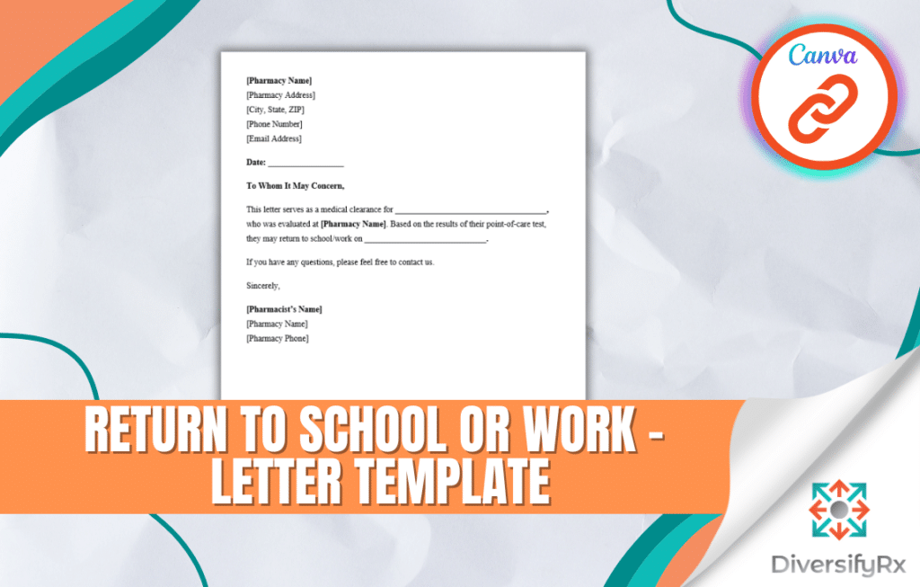 Return to School or Work – Letter Template image
