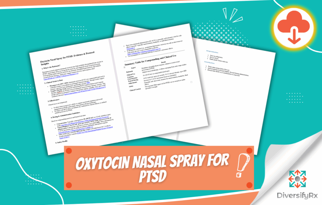 Oxytocin Nasal Spray for PTSD