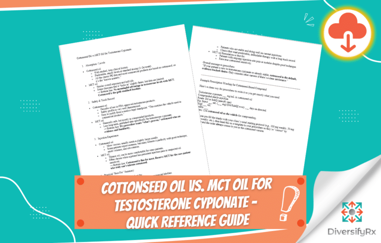 Cottonseed Oil vs. MCT Oil for Testosterone Cypionate – Quick Reference Guide image